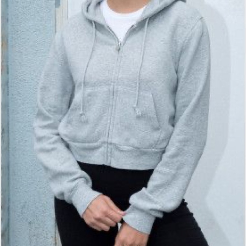 crystal hoodie brandy melville grey